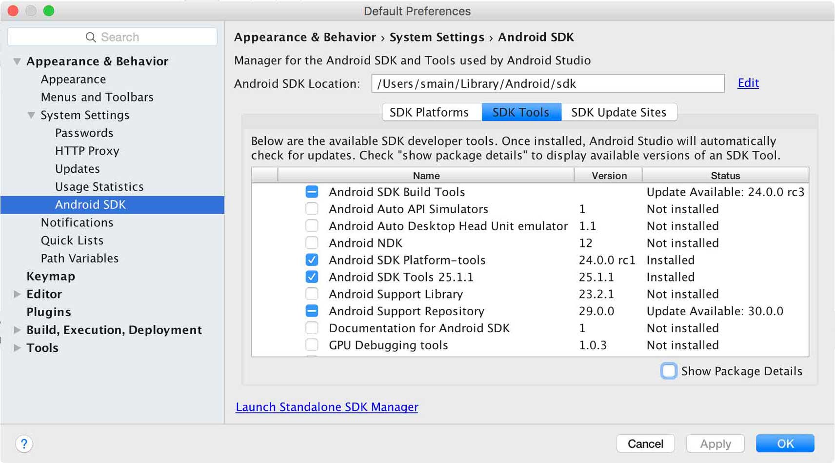 Android sdk for mac